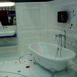 Fürdőszoba Design polimérladlók a példa fotó és leírás