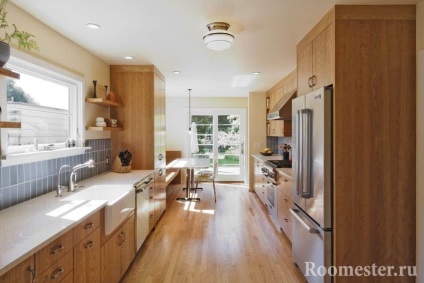 Tervezze hosszúkás konyha - belső fotó ötletek