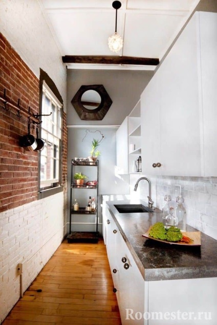 Tervezze hosszúkás konyha - belső fotó ötletek