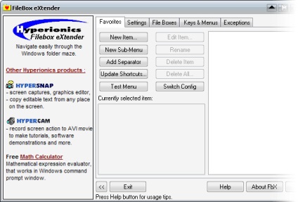 Filebox extender funkciók kiszélesítése ablakok ablakok