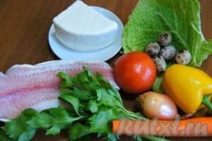 Tilápia filé sült burgonyával - főzni lépésről lépésre fotókkal