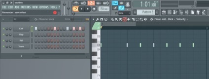 Az FL Studio 12 létrehozásával step sequencer és zongorára tekercs együtt dolgozni