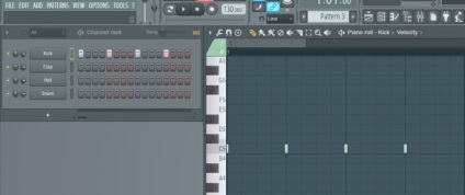 Az FL Studio 12 létrehozásával step sequencer és zongorára tekercs együtt dolgozni