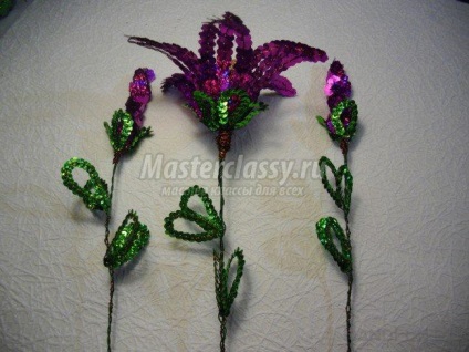 Lily flitterből (összecsukható félbe huzal) Lily flitterek