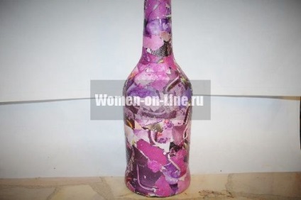 Master Class decoupage és dekopatch palackok, kő utánzás