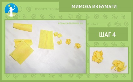 Mimosa papír saját kezűleg a mester osztályt a gyermekek számára