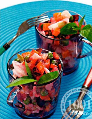 Recept saláta uborkával - saláta 1001 étel