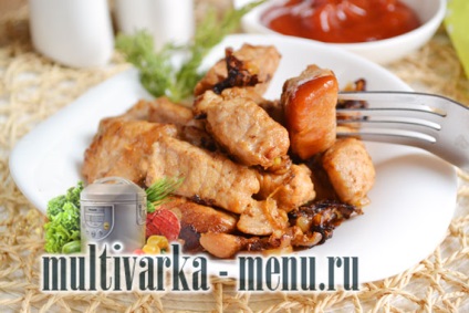 Sertés multivarka sült hagyma (hagyma) Sertés sült hagymával multivarka