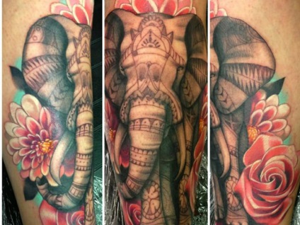 Elefánt Tattoo - érték tetoválás minták és képek