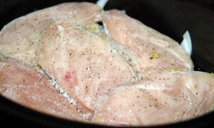 Párolt csirke tejszínes mártásban - lépésről lépésre recept fotók