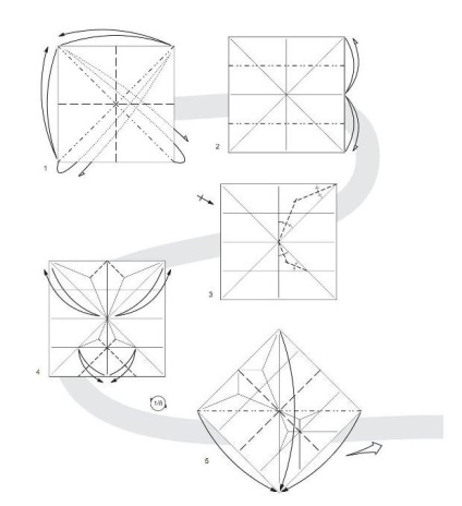 Butterfly Origami modellek az összeállítás diagramban a modulok pénz és ruhával videó