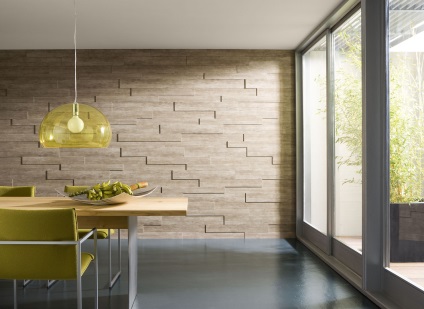 Dekoratív fali panelek belső dekoráció kő, tégla és fa