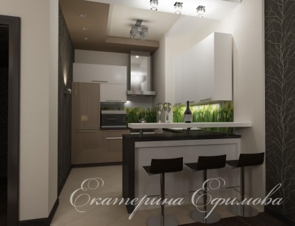 A design egy kis méretű konyha (konyha) A design egy kis méretű konyha