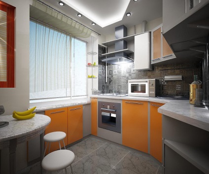 A design egy kis méretű konyha (konyha) A design egy kis méretű konyha