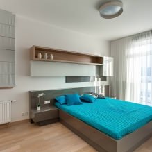 Hálószoba design türkiz funkciók egy fotó (türkiz hálószoba belső) Hálószoba design türkiz területén fotó