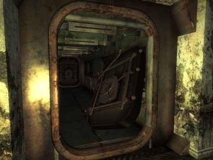Fallout 3, a folyosón a jel a hátoldalon