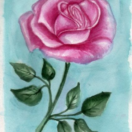 Hogyan kell felhívni a rózsa akvarell, expertoza