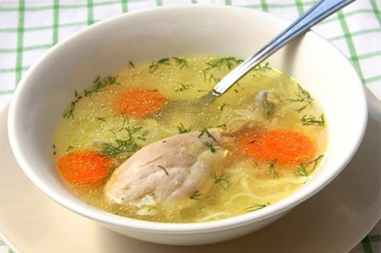Hogyan kell főzni a leves diéta (csirke) leves recept fogyás