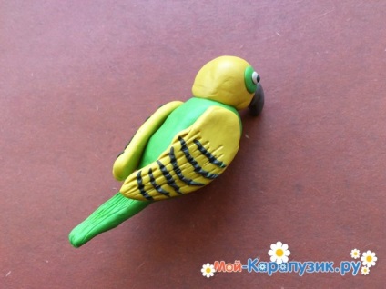 Amint vak Parrot gyurma 1 (Parrot) Mint egy vak papagáj a plasztikákat 1