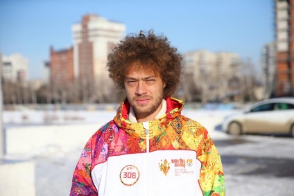 Én egy torchbearer - (Krasnodar voltak a fáklyát hordozói) Voltam torchbearer -