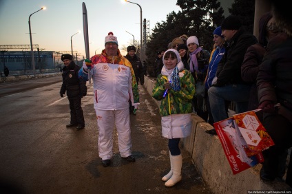 Én egy torchbearer - (Krasnodar voltak a fáklyát hordozói) Voltam torchbearer -