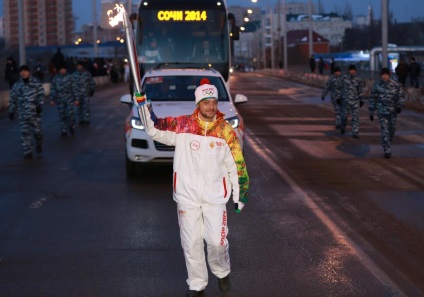 Én egy torchbearer - (Krasnodar voltak a fáklyát hordozói) Voltam torchbearer -