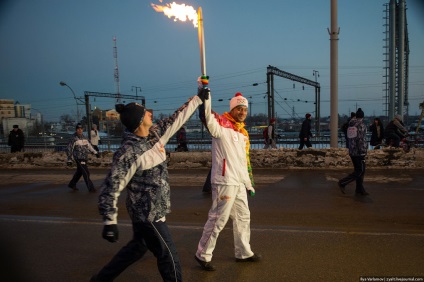 Én egy torchbearer - (Krasnodar voltak a fáklyát hordozói) Voltam torchbearer -