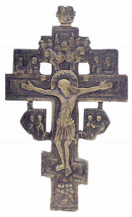 Kereszt nagymama törzse kiotnye keresztezi h (Novgorod öntött bronz) Kereszt nagymama törzse kiotnye keresztezi h