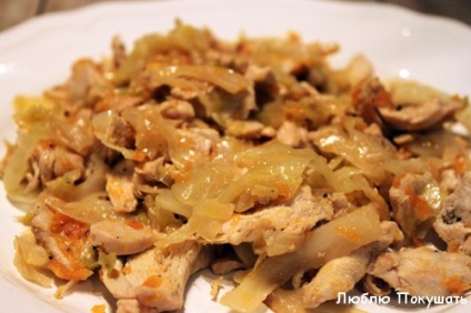 Csirke filé káposzta-lépésre recept fotók (káposzta) Csirke filé káposzta-lépésre recept fotókkal