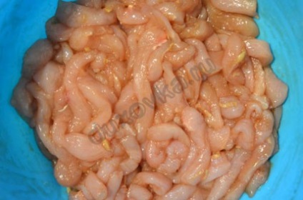 Tészta csirkével - recept lépésről lépésre képek (tészta csirkével) Tészta csirkével - recept lépésről lépésre fotók
