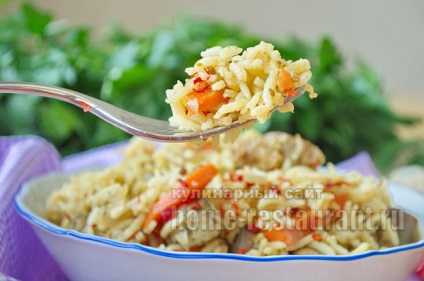 Pilaf sertéshús recept fotókkal lépésről lépésre a serpenyőben