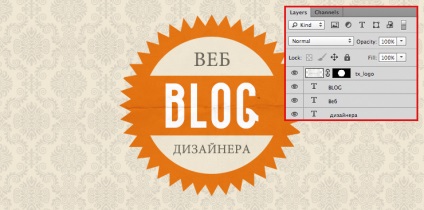 Cap egy oldal a Photoshop, a blog web design onjee