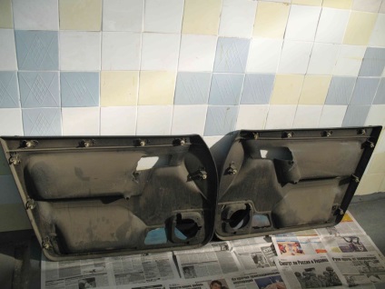 A hangszigetelt ajtók VAZ-2110 (Végső hangtompító) A hangszigetelt ajtók VAZ-2110