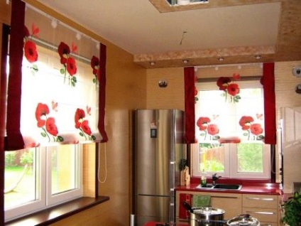 Modern rövid függöny a konyhában (78 fotó) függöny tervezés 2017
