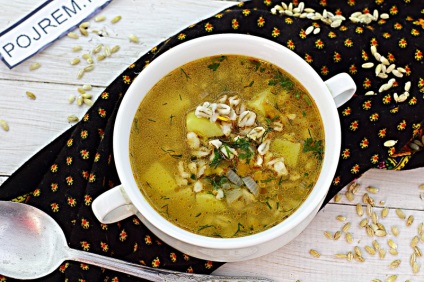 Árpa leves - lépésről lépésre recept fotókkal, hogyan kell főzni (szakács) Árpa leves - lépésről lépésre recept, hogyan kell főzni fotókkal