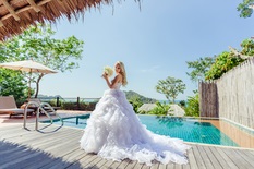 Esküvői fotózást Thaiföld Phuket Phuket kiadó ruhák esküvői ruhák, este (esti fotózások a bérleti díj) Esküvői fotózást Thaiföld Phuket Phuket kiadó ruhák esküvői ruhák, este