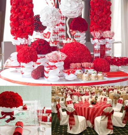 Esküvői piros dekoráció ötletek