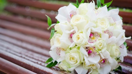 Esküvői csokrok rózsa, orchidea és hortenzia