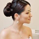 Esküvői frizura a gerenda (alacsony, magas oldali) egy fátyol, frufru vagy szalag