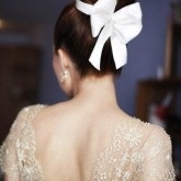 Esküvői frizura a gerenda (alacsony, magas oldali) egy fátyol, frufru vagy szalag