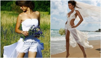Esküvői rövidnadrág a menyasszony, tanácsot választott, népszerű modell fotó