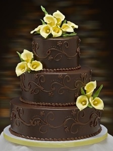 Esküvői torta Calla liliom (torta Calla liliom) Esküvői torta Calla liliom