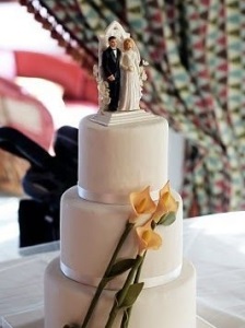 Esküvői torta Calla liliom (torta Calla liliom fotó) Esküvői torta Calla liliom