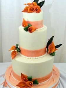 Esküvői torta Calla liliom (torta Calla liliom) Esküvői torta Calla liliom