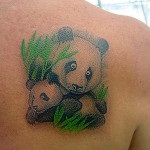 Tattoo panda érték, és a fénykép miniatűr