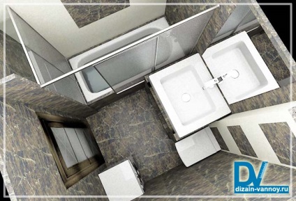 Fürdőszoba a „Sztálin” - fotó tervezési fürdők a Sztálin ház (tervezés) Fürdőszoba a „Sztálin” - design fotó fürdő a Sztálin ház