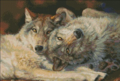 Keresztszemes farkasok rendszer pár szett Yekaterina Volkova, a szerzői és szabad, boldog