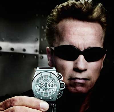 Itt az ideje a Terminator Arnold Shvartsenegger és az órája