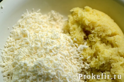 Hychiny sajttal és burgonyával - recept lépésről lépésre fotók