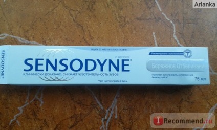 Fogkrém Sensodyne gyengéd fehérítő - „szelíd fogfehérítési könnyen és olcsón